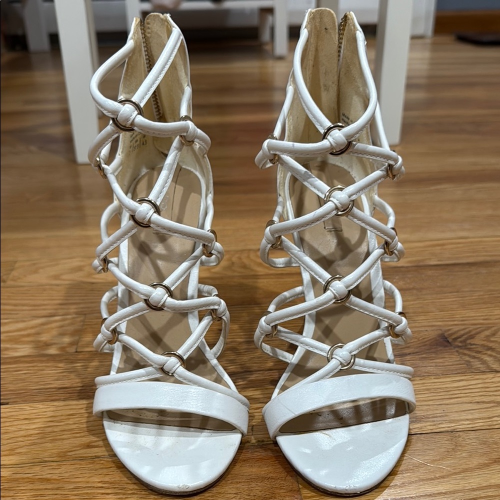 ALDO White Strappy Women's Heels